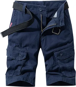 Cargo Work Shorts for Men Rip Stop Twill Military Tactical Shorts Casual Fishing Hiking Shorts with Multi Pockets
