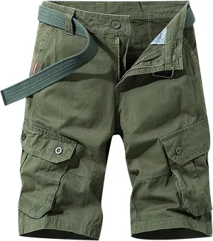 Cargo Work Shorts for Men Rip Stop Twill Military Tactical Shorts Casual Fishing Hiking Shorts with Multi Pockets