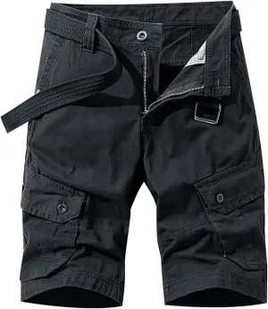 Cargo Work Shorts for Men Rip Stop Twill Military Tactical Shorts Casual Fishing Hiking Shorts with Multi Pockets
