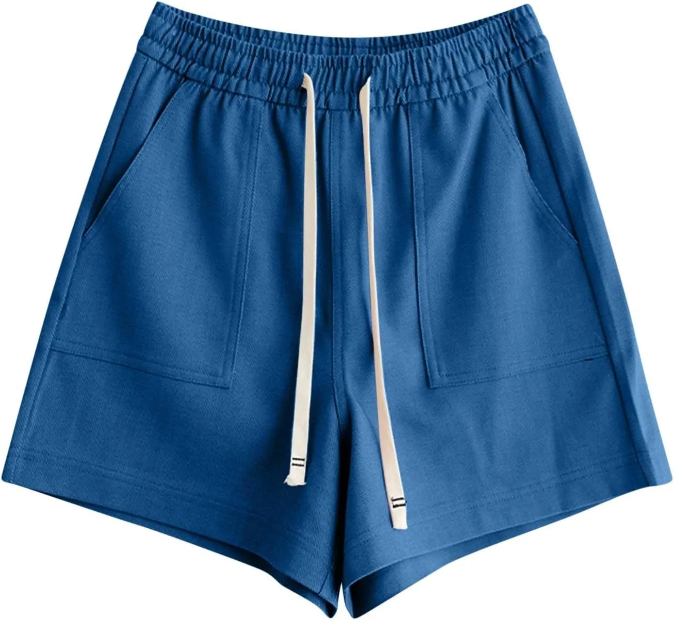 Casual Linen Shorts for Women High Elastic Waisted Shorts Summer Pull On Drawstring Short Beach Loose Fit Shorts
