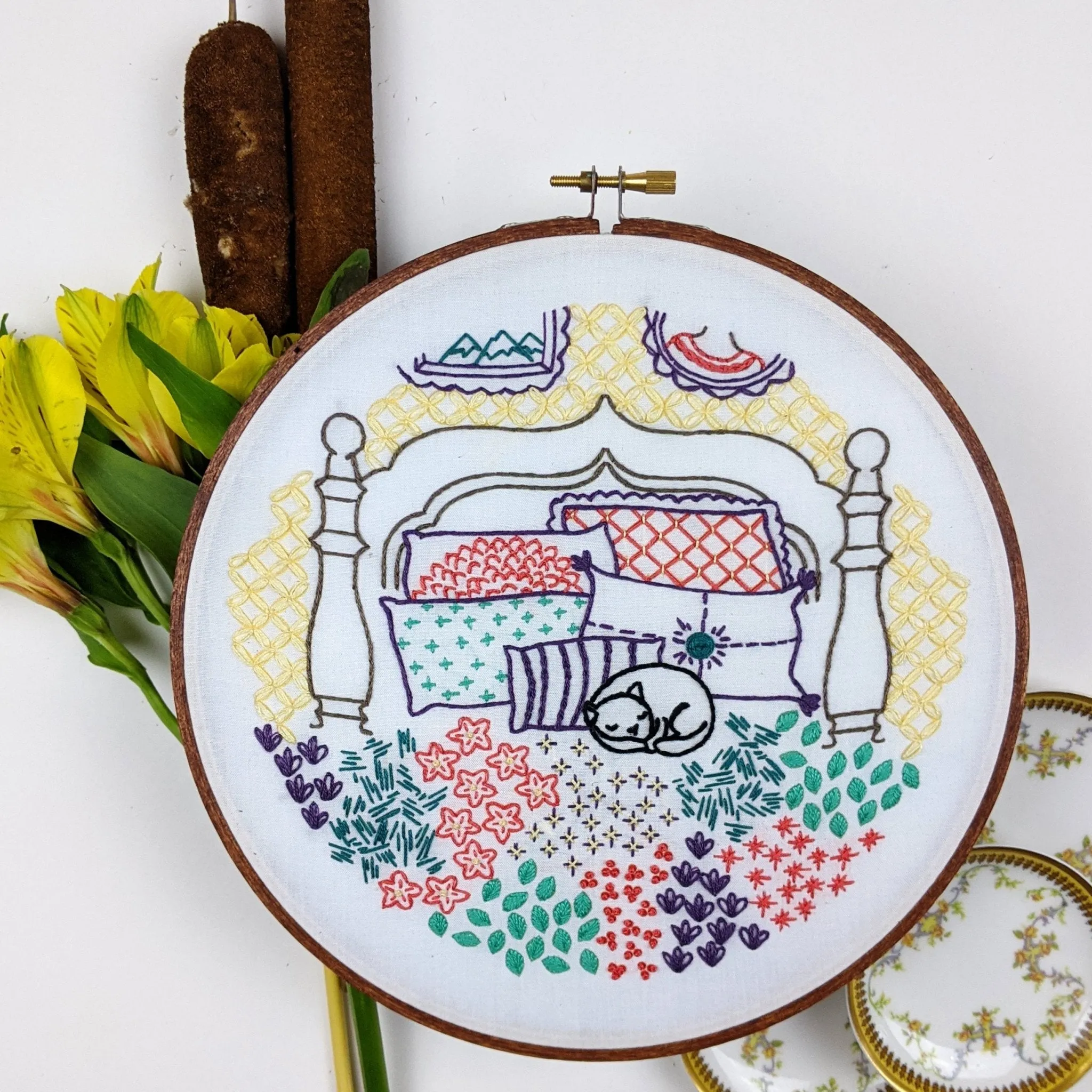Catnap Printed Fabric Pattern