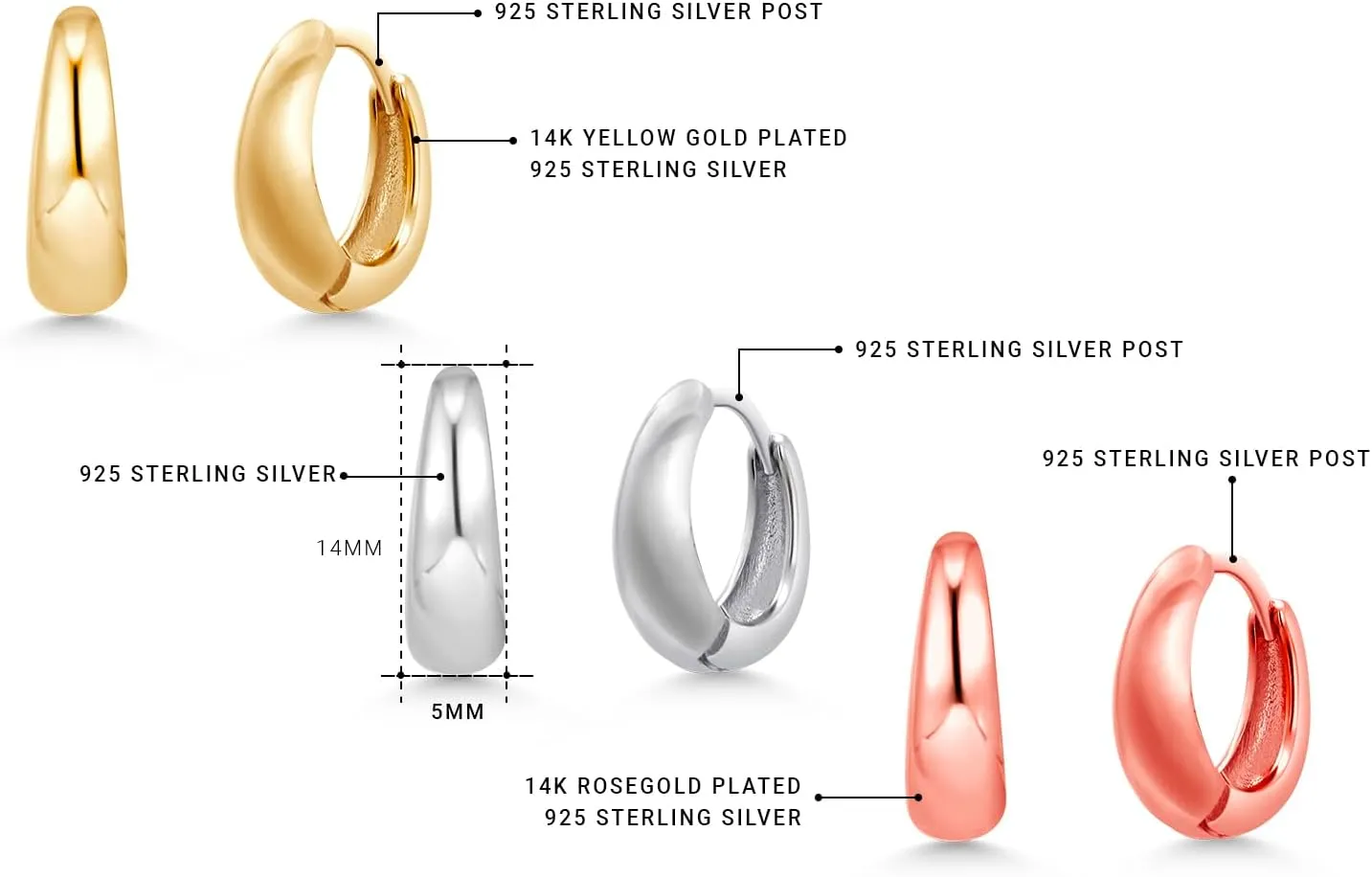 Chuky Huggie Hoop Earrings