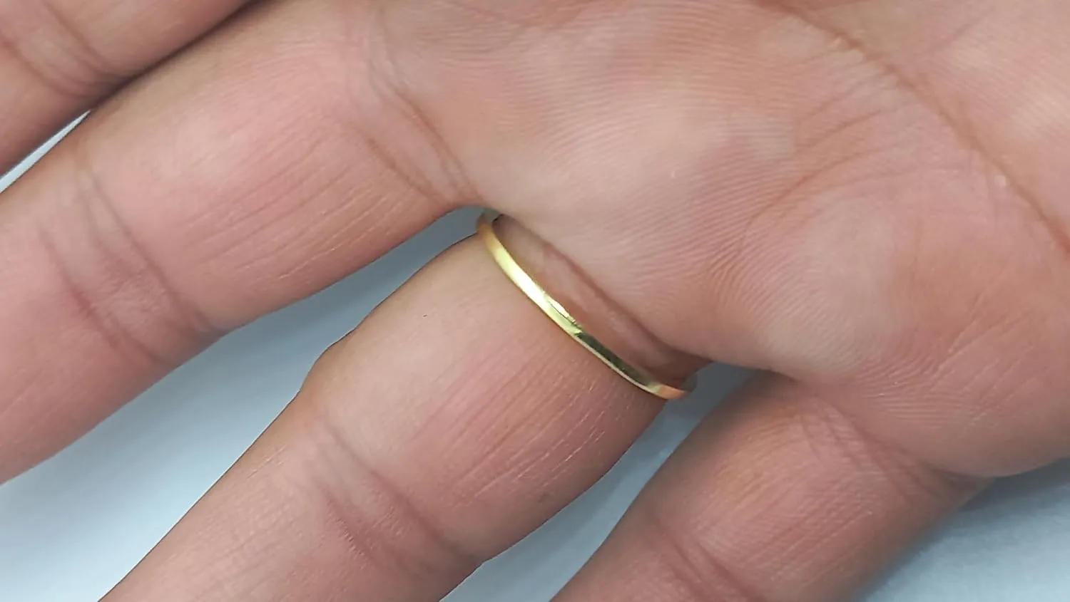 Classical Simple Plain Open Karma Statement Circle Promise Ring