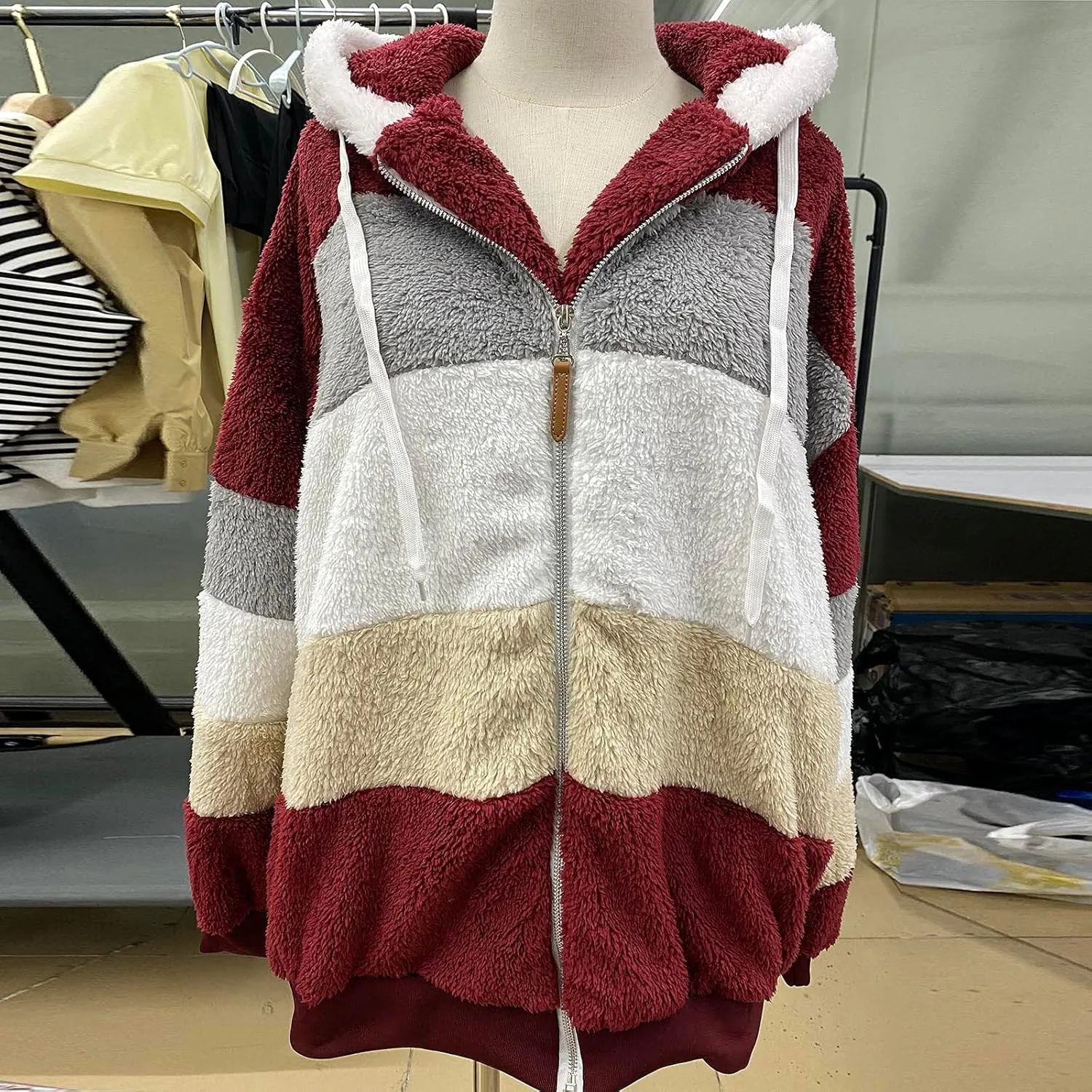 COTECRAM Winter Coats for Women Fashion Plus Size Sharpa Jacket Fleece Warm Hoodie Outwear Plush Sweatshirt Thick Fuzzy Tops