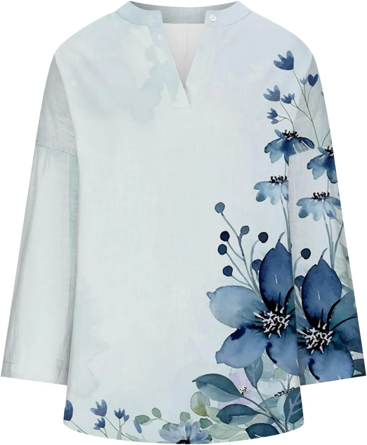 Cotton Linen Tops for Women 2025 Long Sleeve Cotton Oversized T Shirt White Linen Shirt Women Travel Clothes Women