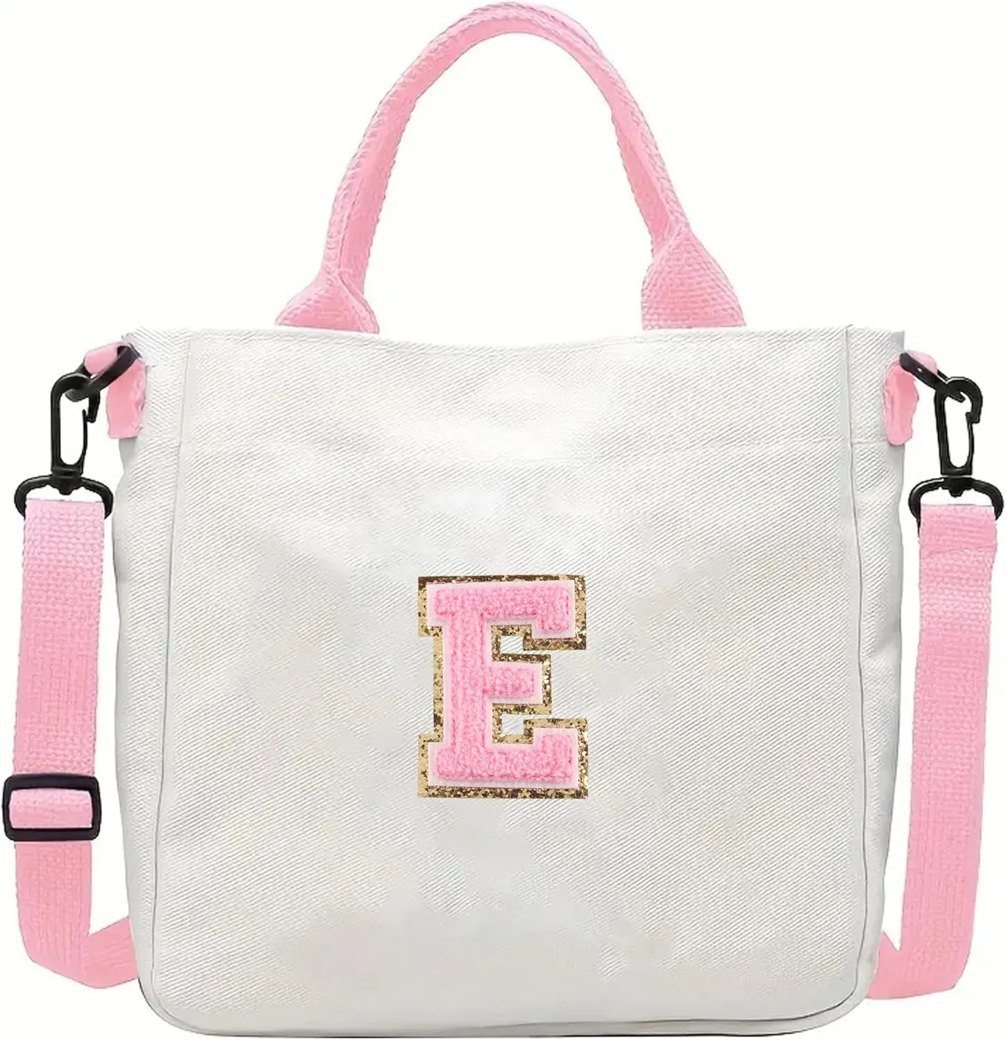 Crossbody Bag for Girls Initial Canvas Travel Messenger Bag Letter Birthday Present Teen Girls Holiday Present