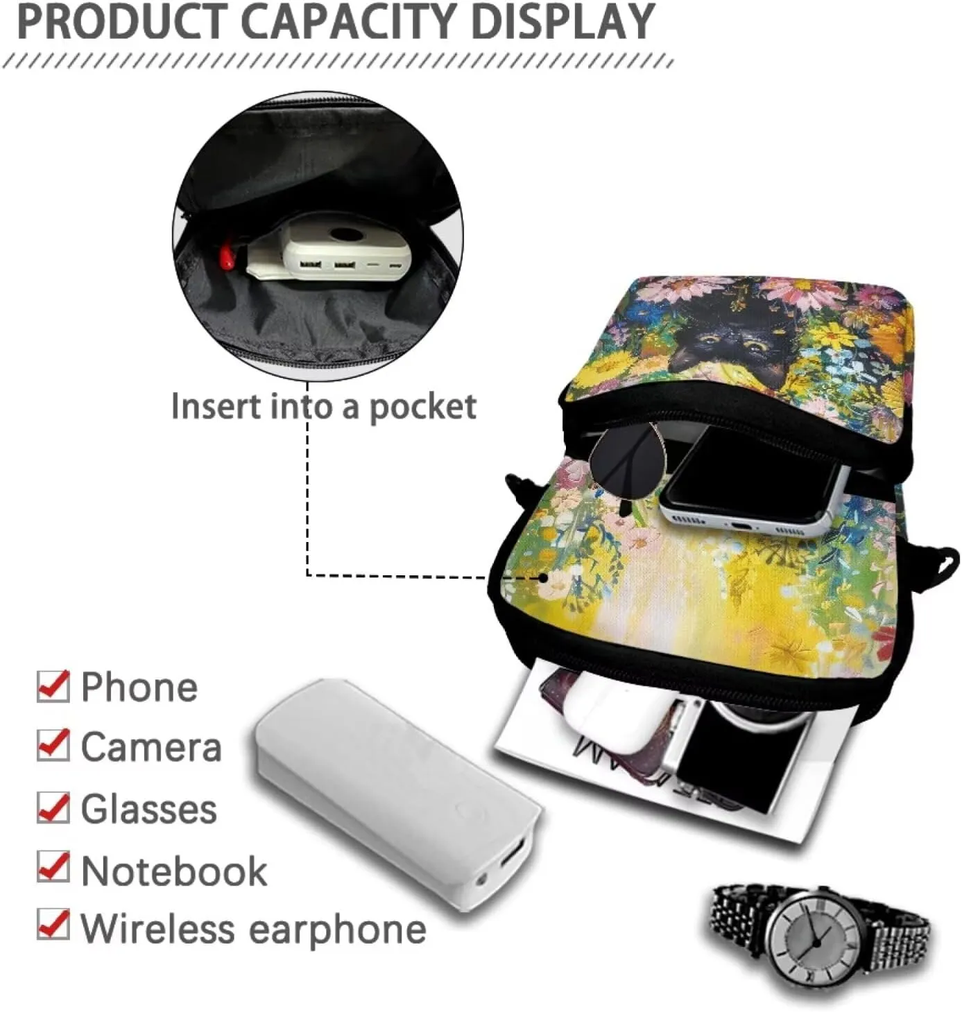 Crossbody Bag for Girls, Small Shoulder Bags Messenger Bag Phone Case Waist Pouch