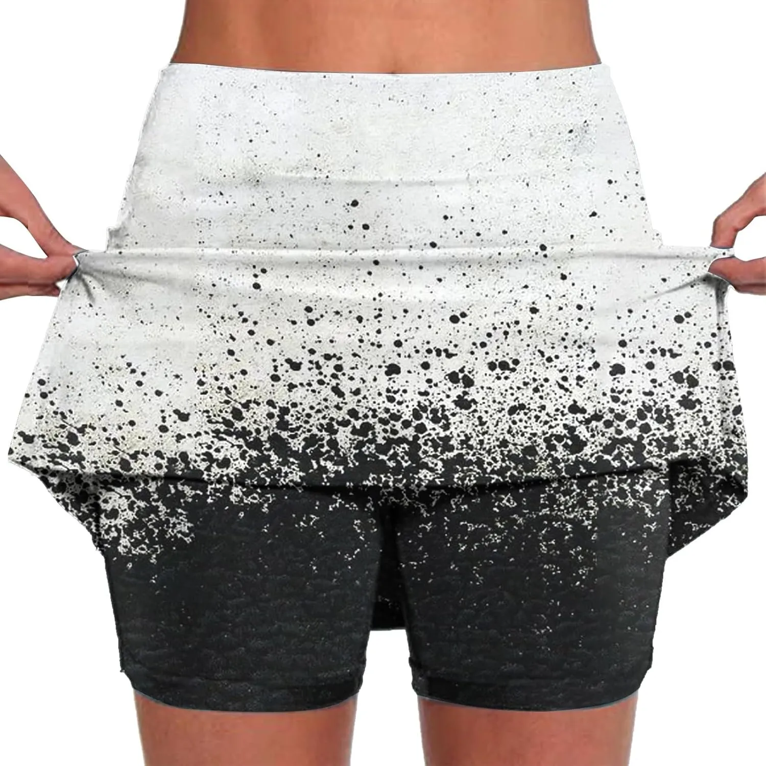 Crossover Skorts for Woman Athletic Mini Skirts Ladies Tennis Yoga Shorts Golf Summer Vacation Beach Casual Fashon