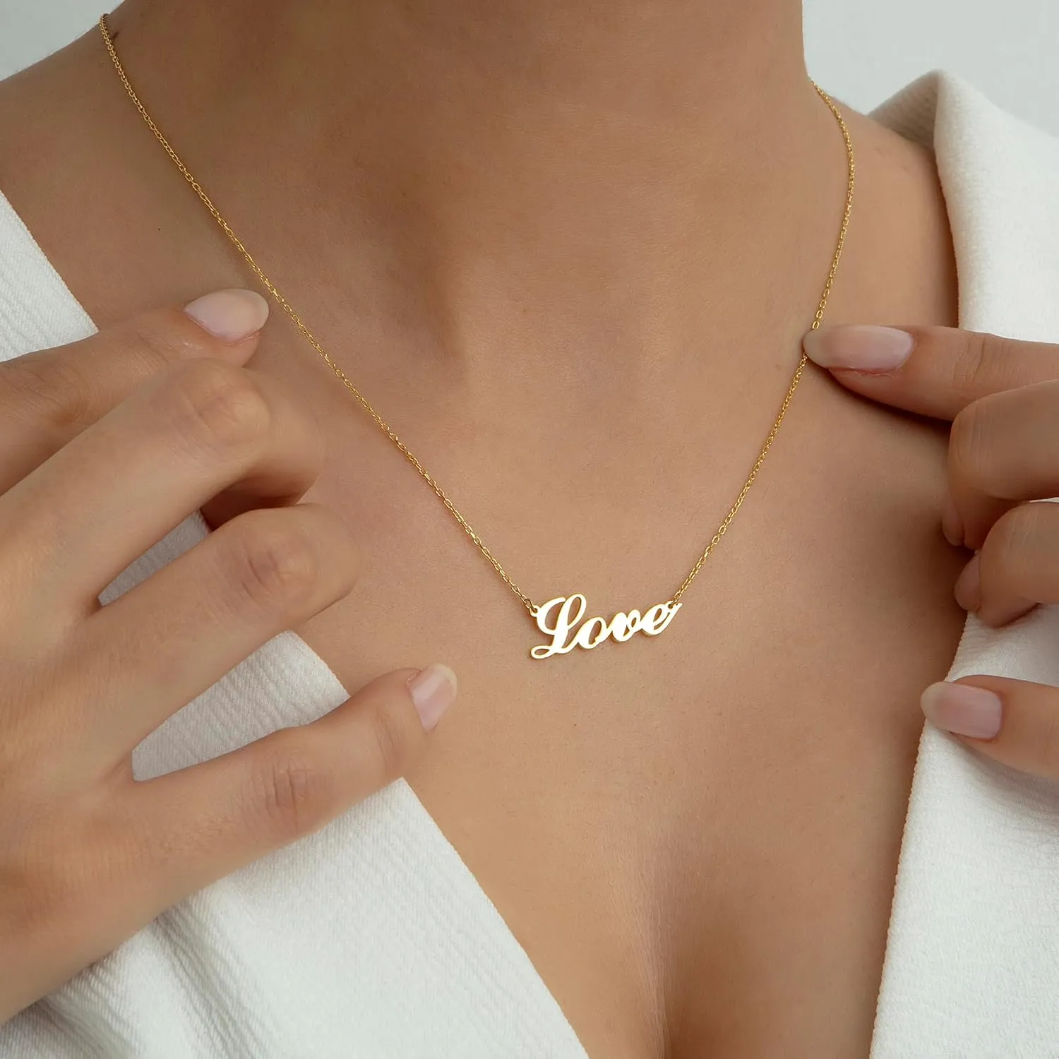 Custom Name Necklace for Women, Personalized 925 Sterling Silver Necklace in Rose, Gold, or Silver with 8 Font Choices - Unique Gift Jewelry (CUSTOM)