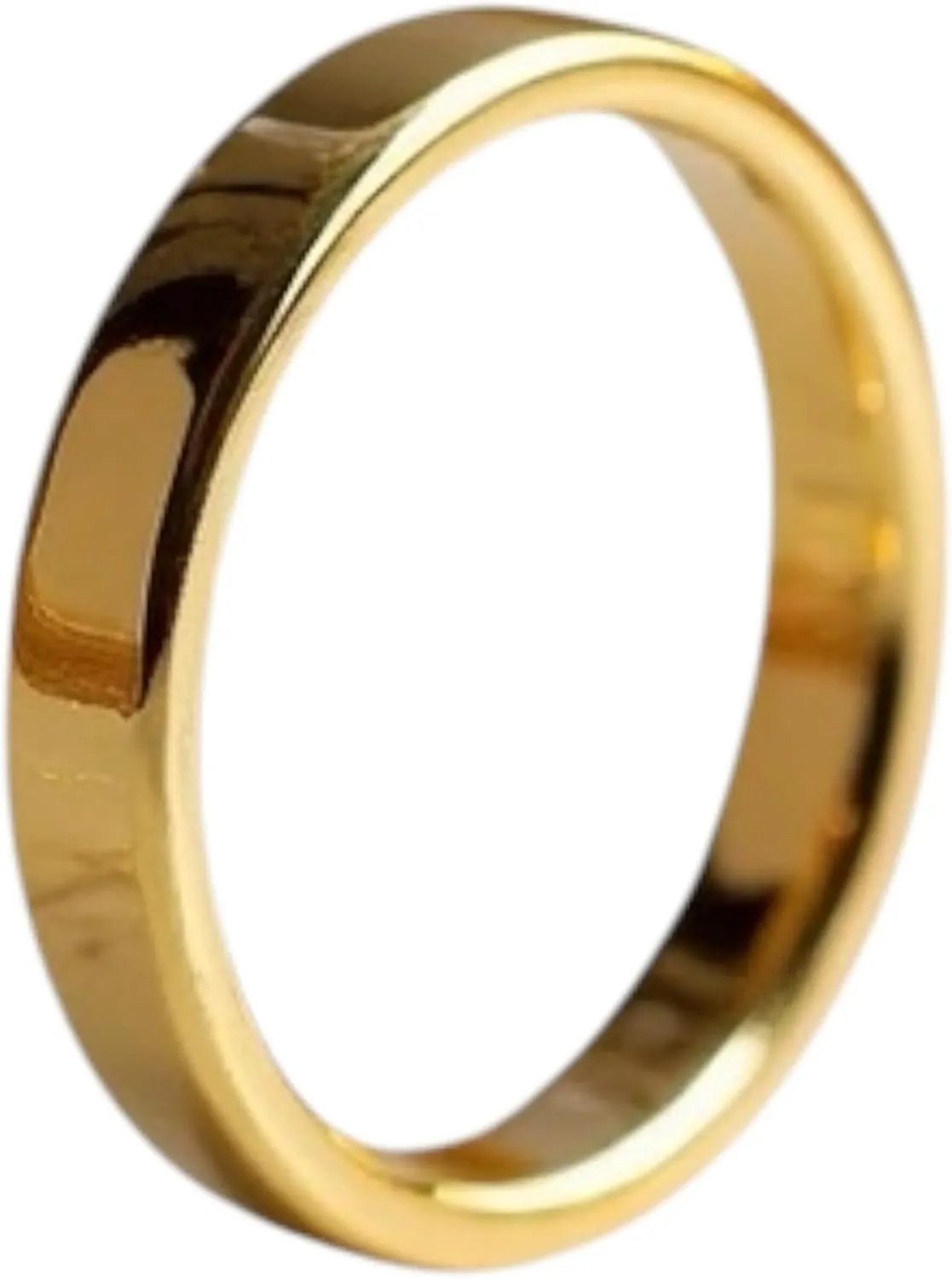 DeepSage 18K Gold Plated Stacking Rings OR Bands - Elegant Gold Band for Women, Available in Rose Gold, Gold, and Silver Finishes