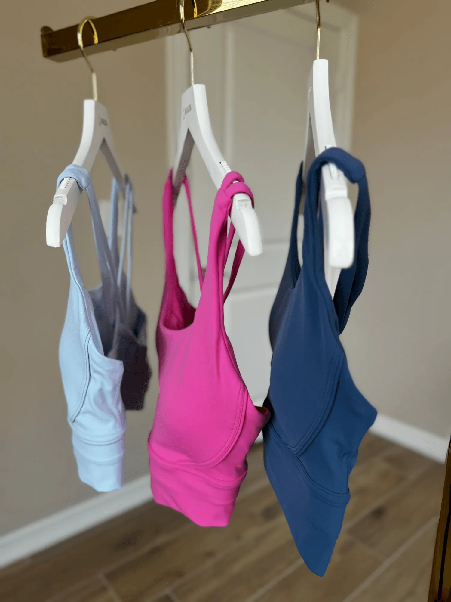 Doll Pink "Amelia" Strappy Back Sports Bra