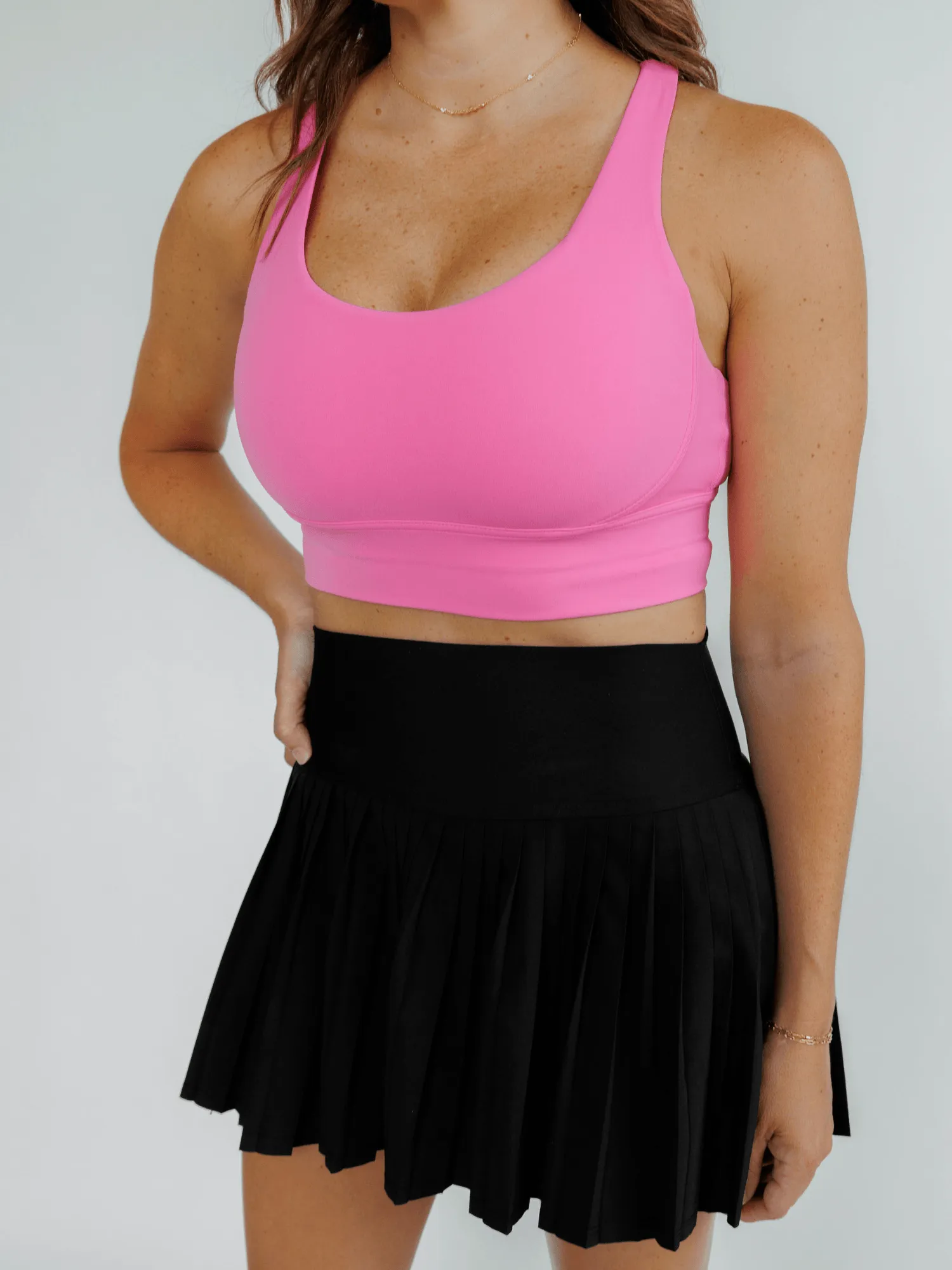 Doll Pink "Amelia" Strappy Back Sports Bra