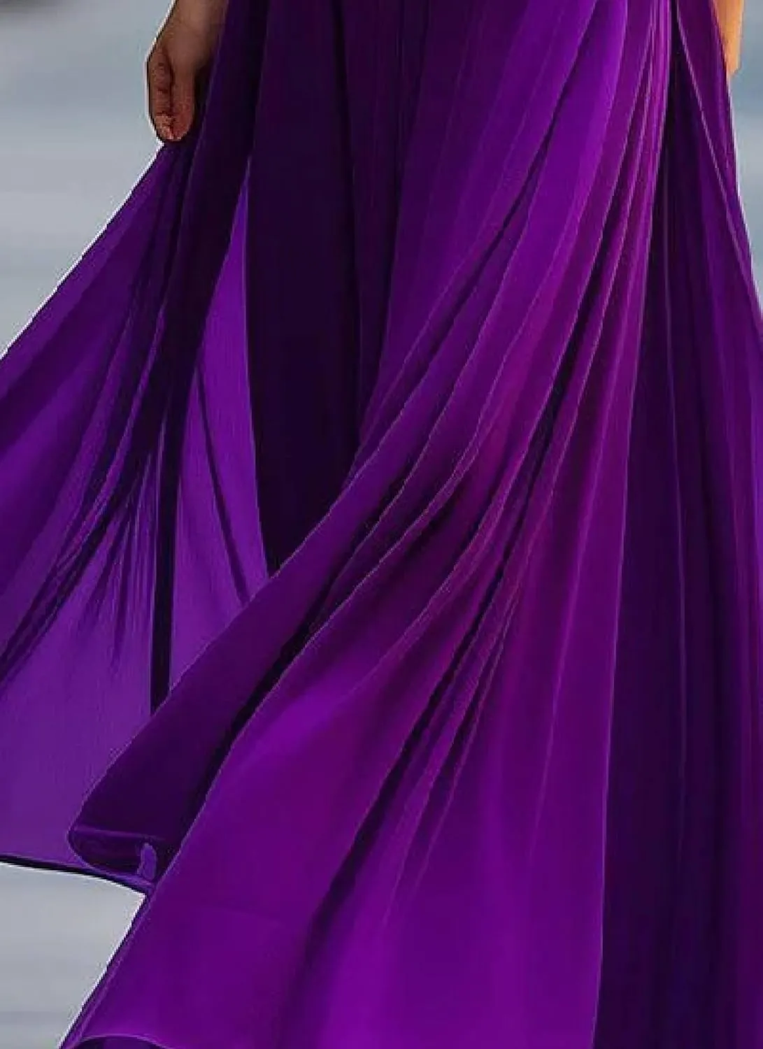 Dresses for Women 2025 Elegant Classy Purple One Shoulder Sleeveless Maxi Dress Ruched High Waist Cocktail Party Gown