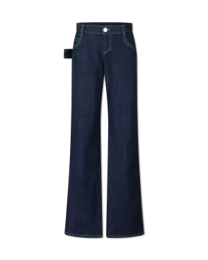 Embroidered 3-Stitch Denim Pants