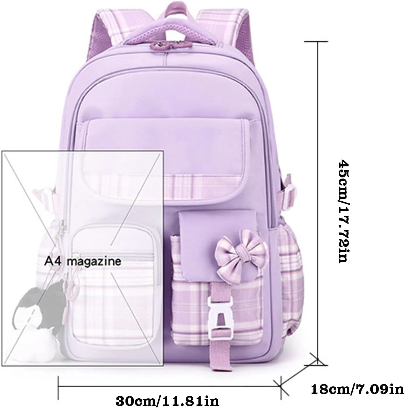Fashion Cloth Canvas Backpack for Women Retro Large Capacity Solid Soft Fashion Backpacks Womens Work Backpack(Purple)