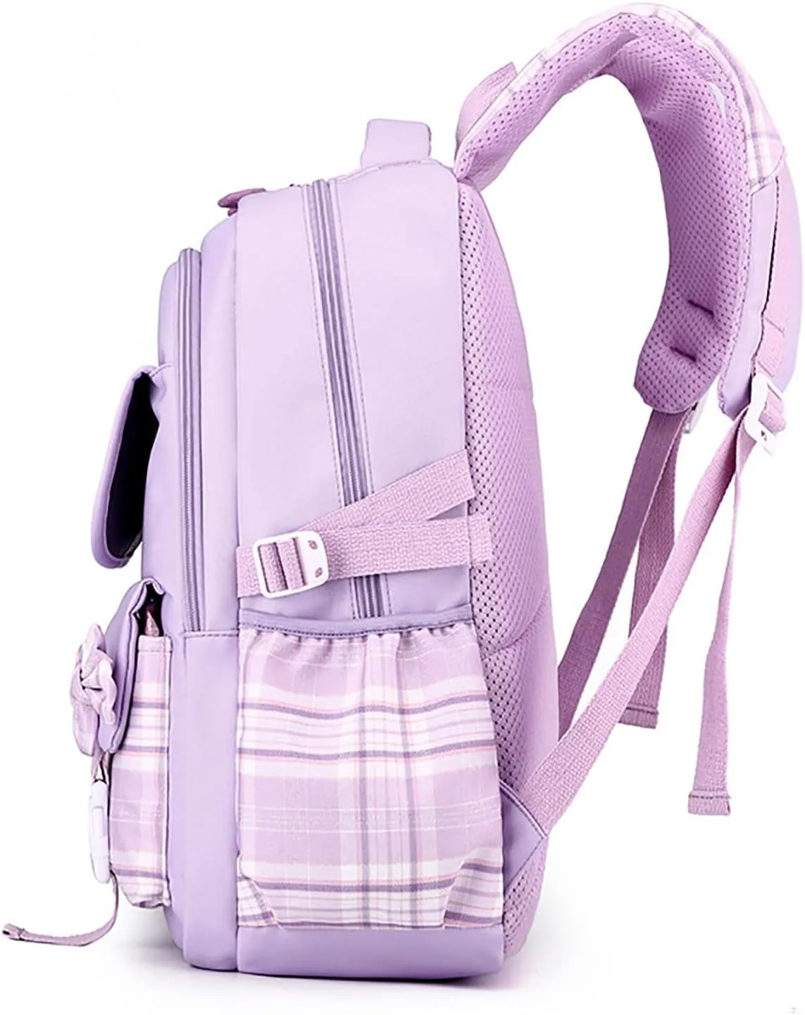 Fashion Cloth Canvas Backpack for Women Retro Large Capacity Solid Soft Fashion Backpacks Womens Work Backpack(Purple)
