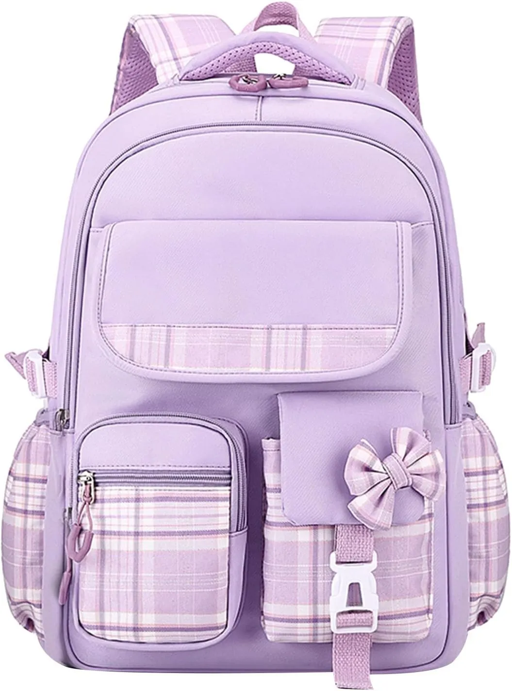 Fashion Cloth Canvas Backpack for Women Retro Large Capacity Solid Soft Fashion Backpacks Womens Work Backpack(Purple)