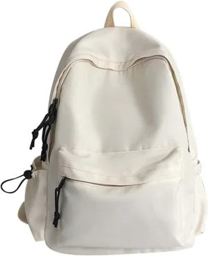 Fashion Cute Womens Backpack Soft Leather Backpacks Travel Bags Cute Tote Fashion Soft Leather Outdoor Backpack(Beige)