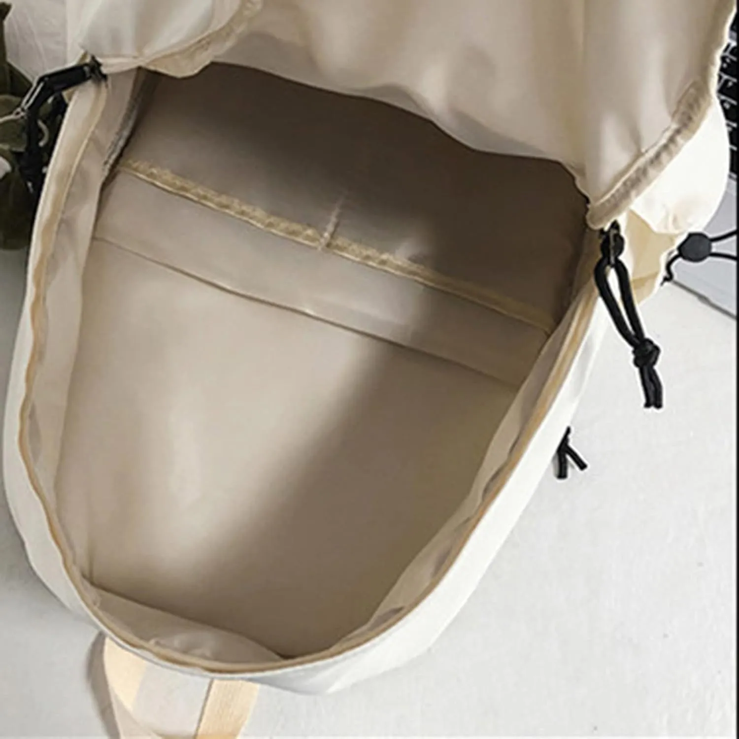 Fashion Cute Womens Backpack Soft Leather Backpacks Travel Bags Cute Tote Fashion Soft Leather Outdoor Backpack(Beige)