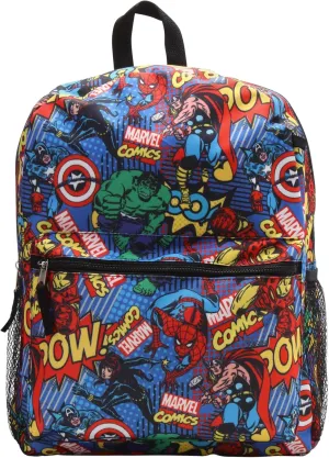 Fast Forward Marvel Avengers Kids Backpack for School - 16" Boys Backpack Bookbag for Preschool Kindergarten and Elementary, Size One Size, Avengers Blue