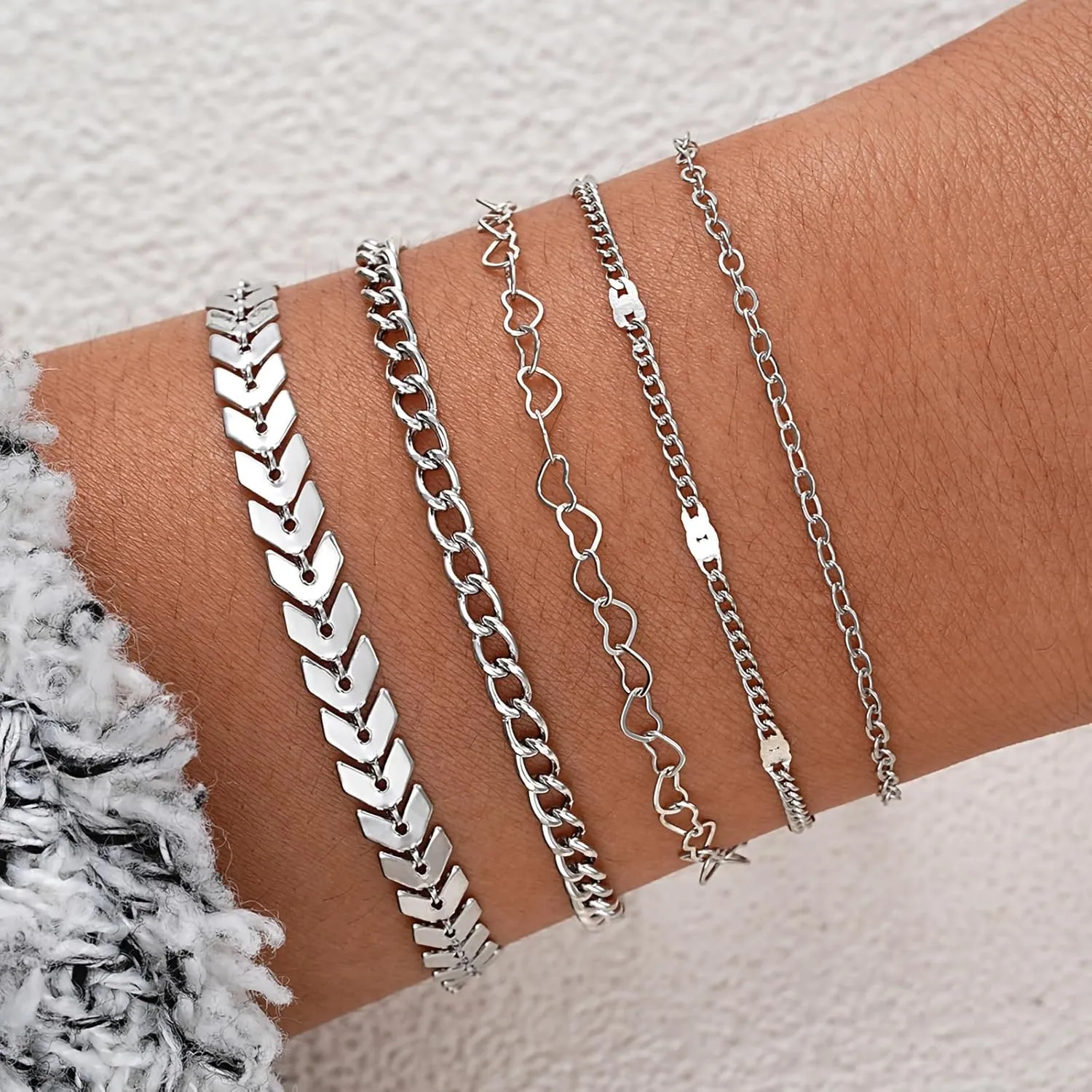 Fesciory 14K Gold Ankle Bracelets Sets For Women, Adjustable Layered Infinite Anklet, Summer Beach Butterfly Star Foot Chain Jewelry Gifts