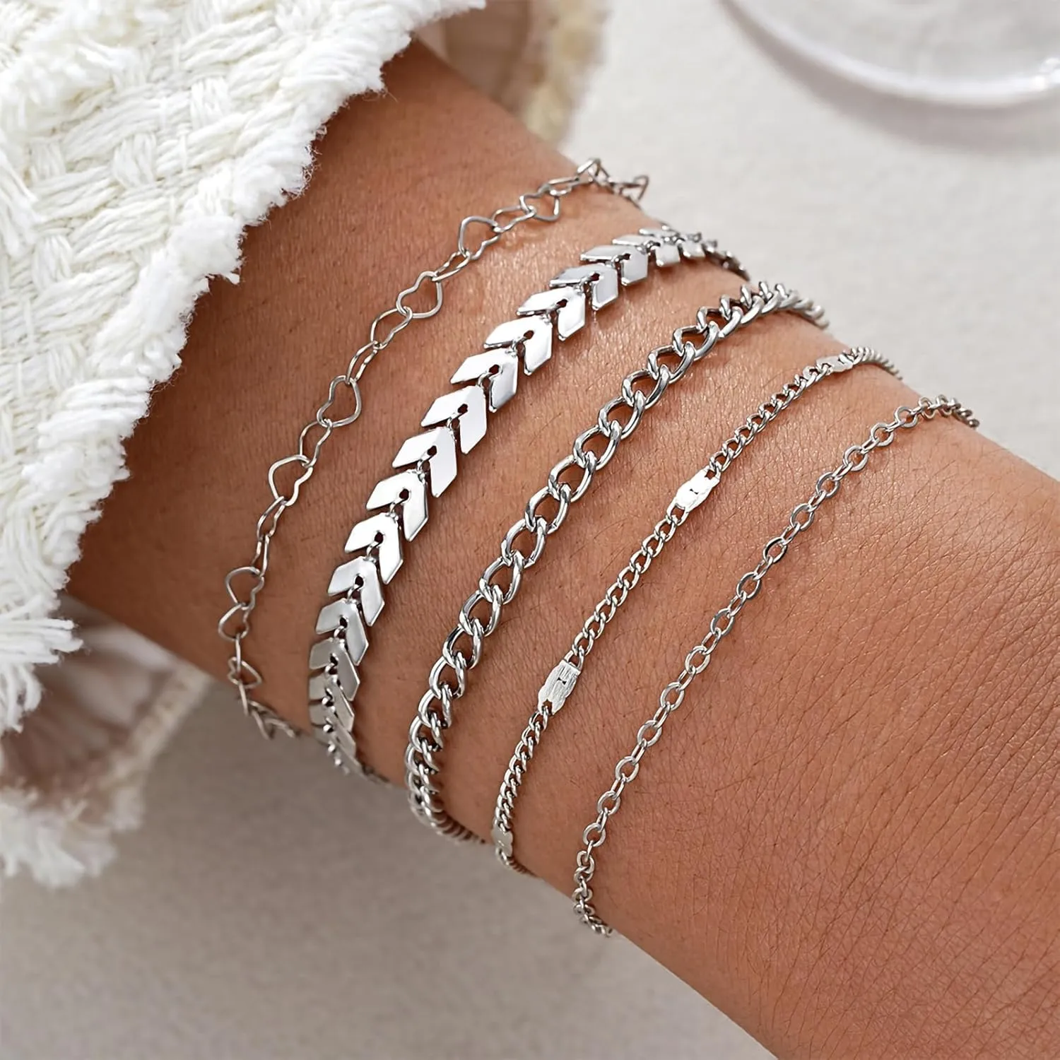 Fesciory 14K Gold Ankle Bracelets Sets For Women, Adjustable Layered Infinite Anklet, Summer Beach Butterfly Star Foot Chain Jewelry Gifts