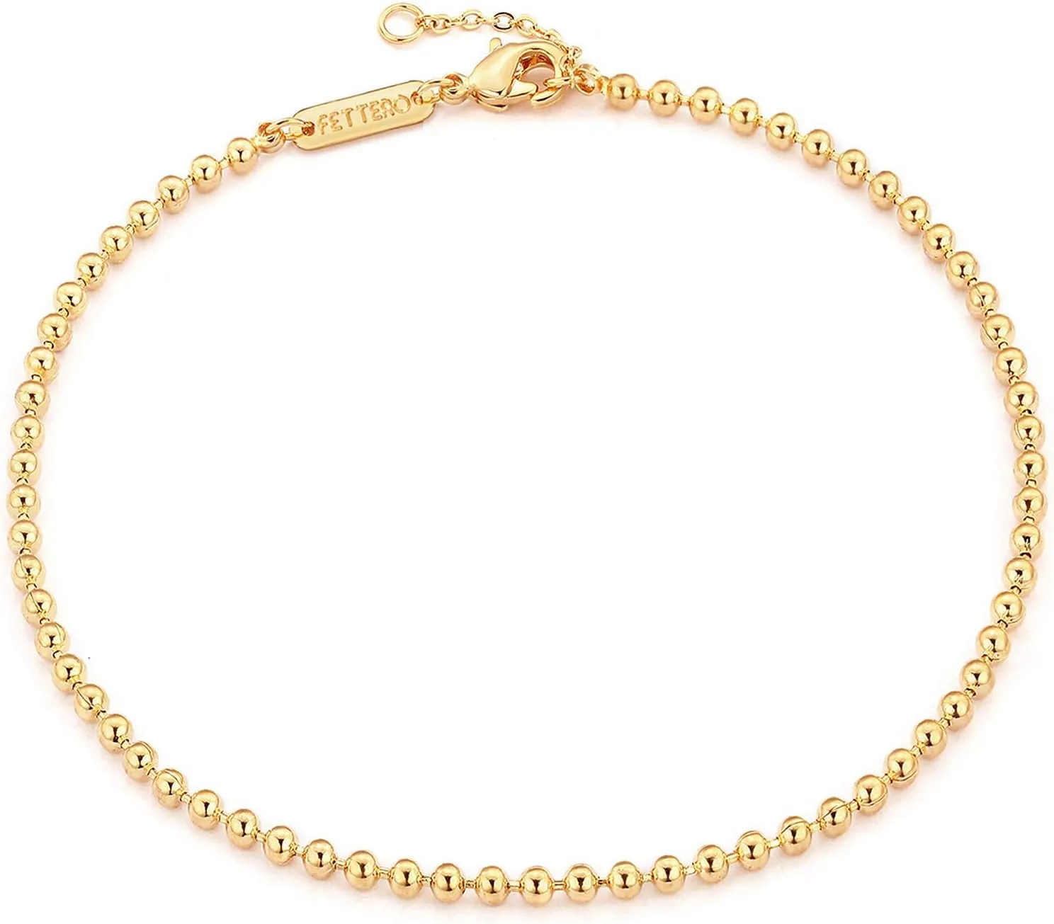 Fettero Anklet Bracelets for Women Gold Plated Dainty Waterproof Anklet Charm Bracelet Summer Beach Foot Jewelry