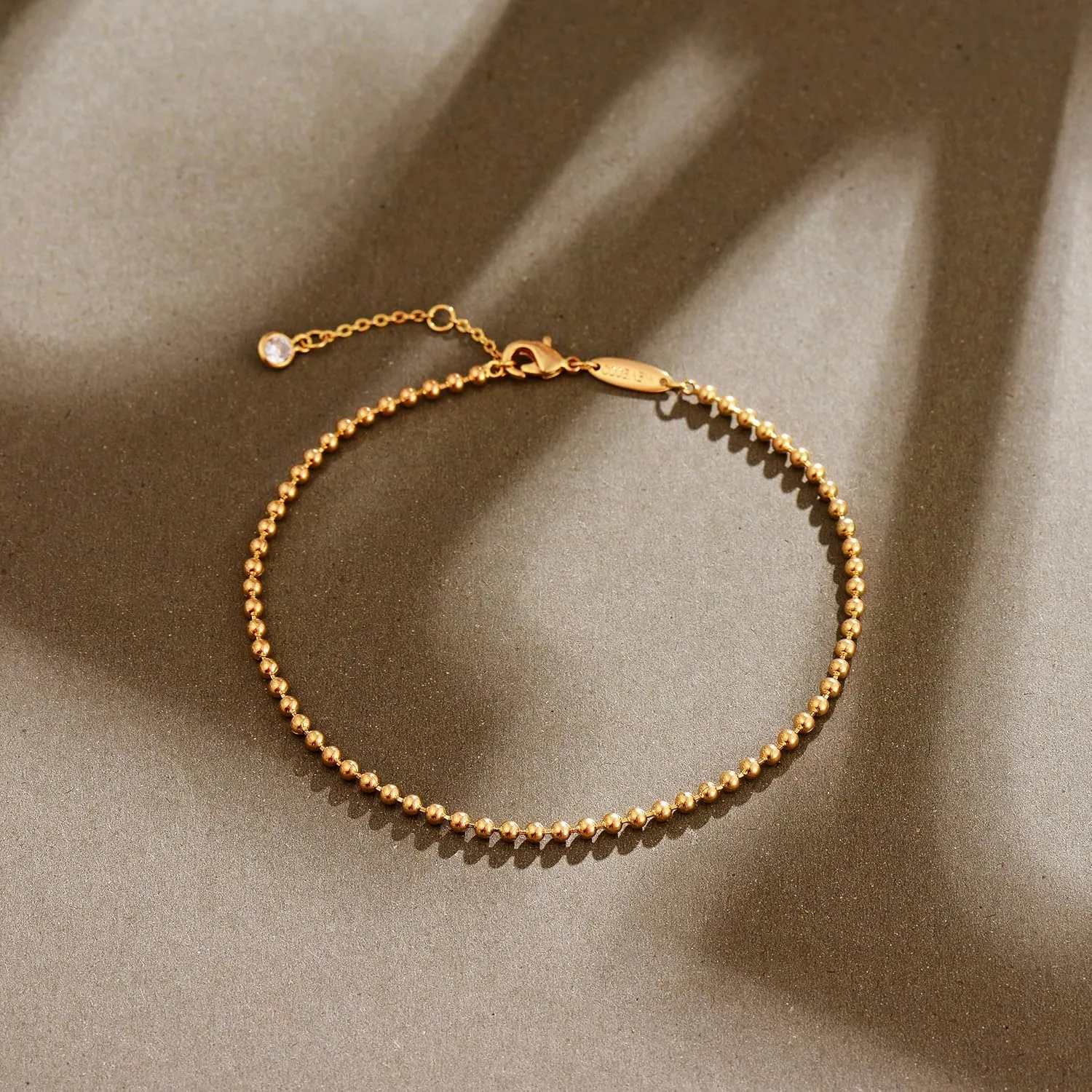 Fettero Anklet Bracelets for Women Gold Plated Dainty Waterproof Anklet Charm Bracelet Summer Beach Foot Jewelry