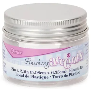 Finishing Accents Small Plastic Storage Jar with Lid Clear
