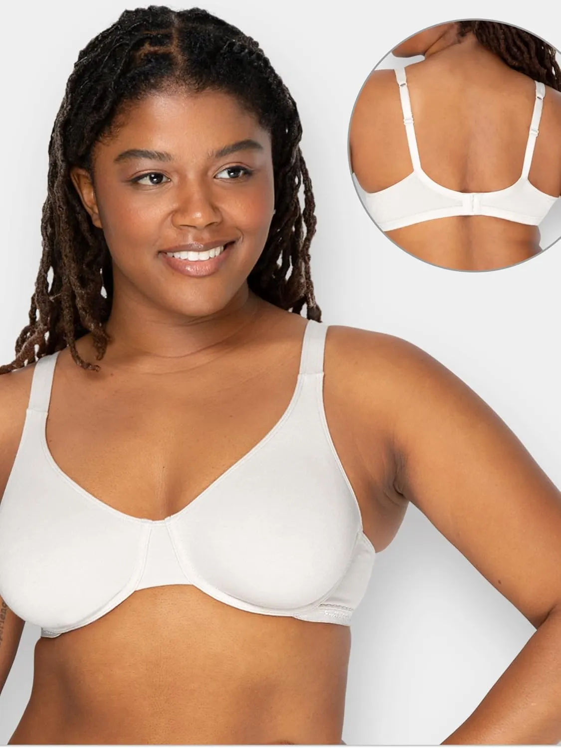 Fruit of the Loom Women's Unlined Underwire Bra - Cotton & Spandex Blend for Natural Shape and Flexibility