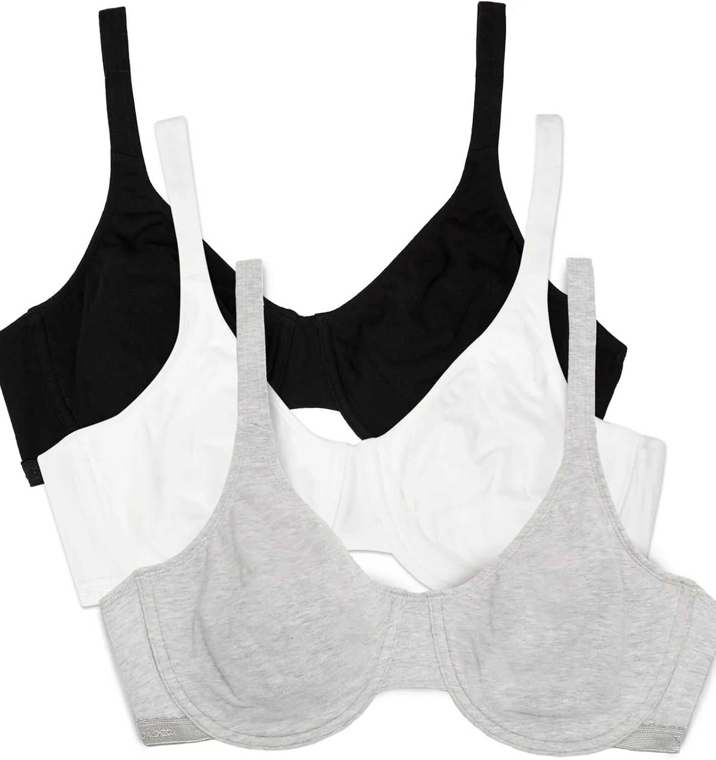 Fruit of the Loom Women's Unlined Underwire Bra - Cotton & Spandex Blend for Natural Shape and Flexibility