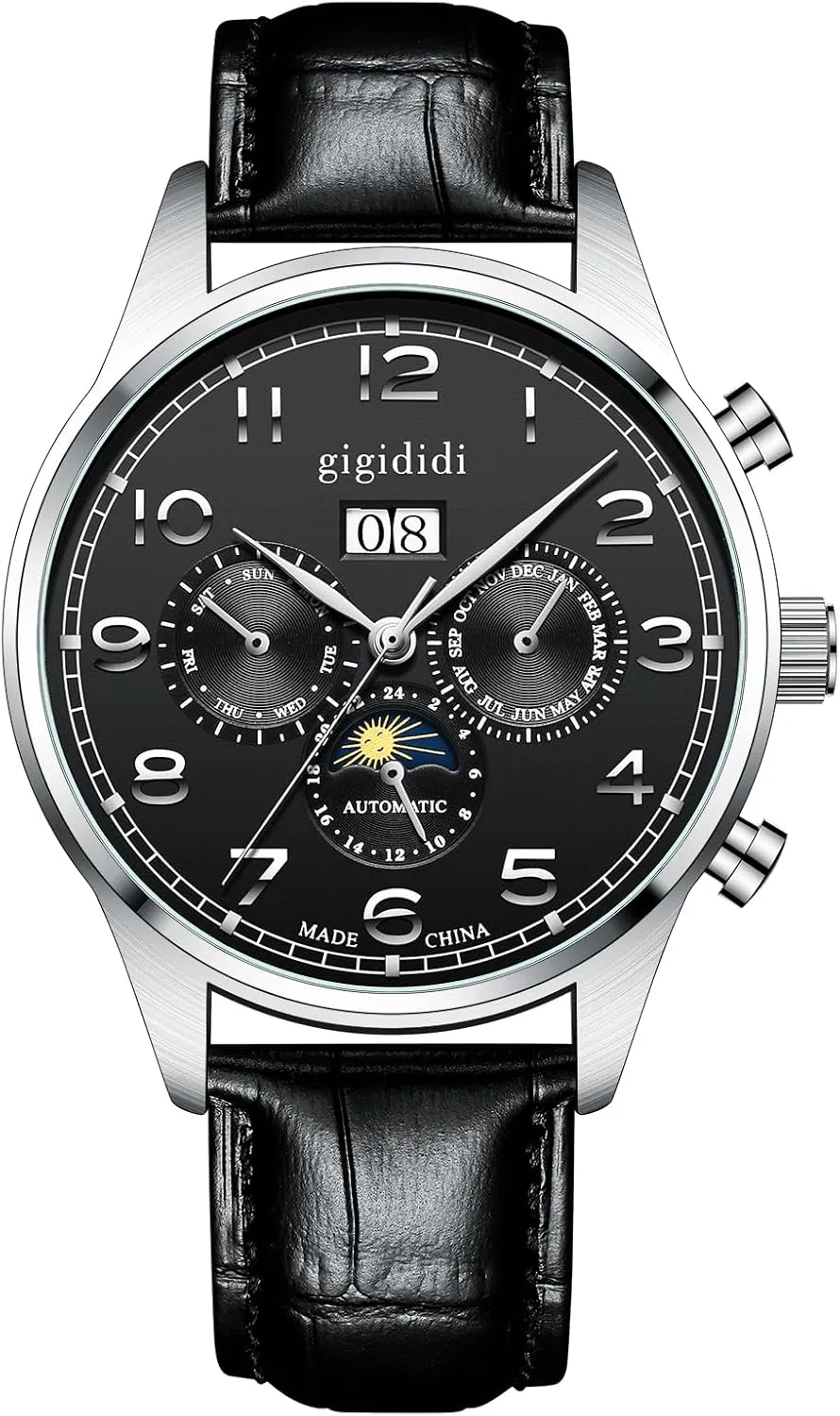 gigididi Mechanical Watch Men Luxury Sapphire Glass Steel Automatic Wristwatch Waterproof Clock Original Seagull Movement 2023
