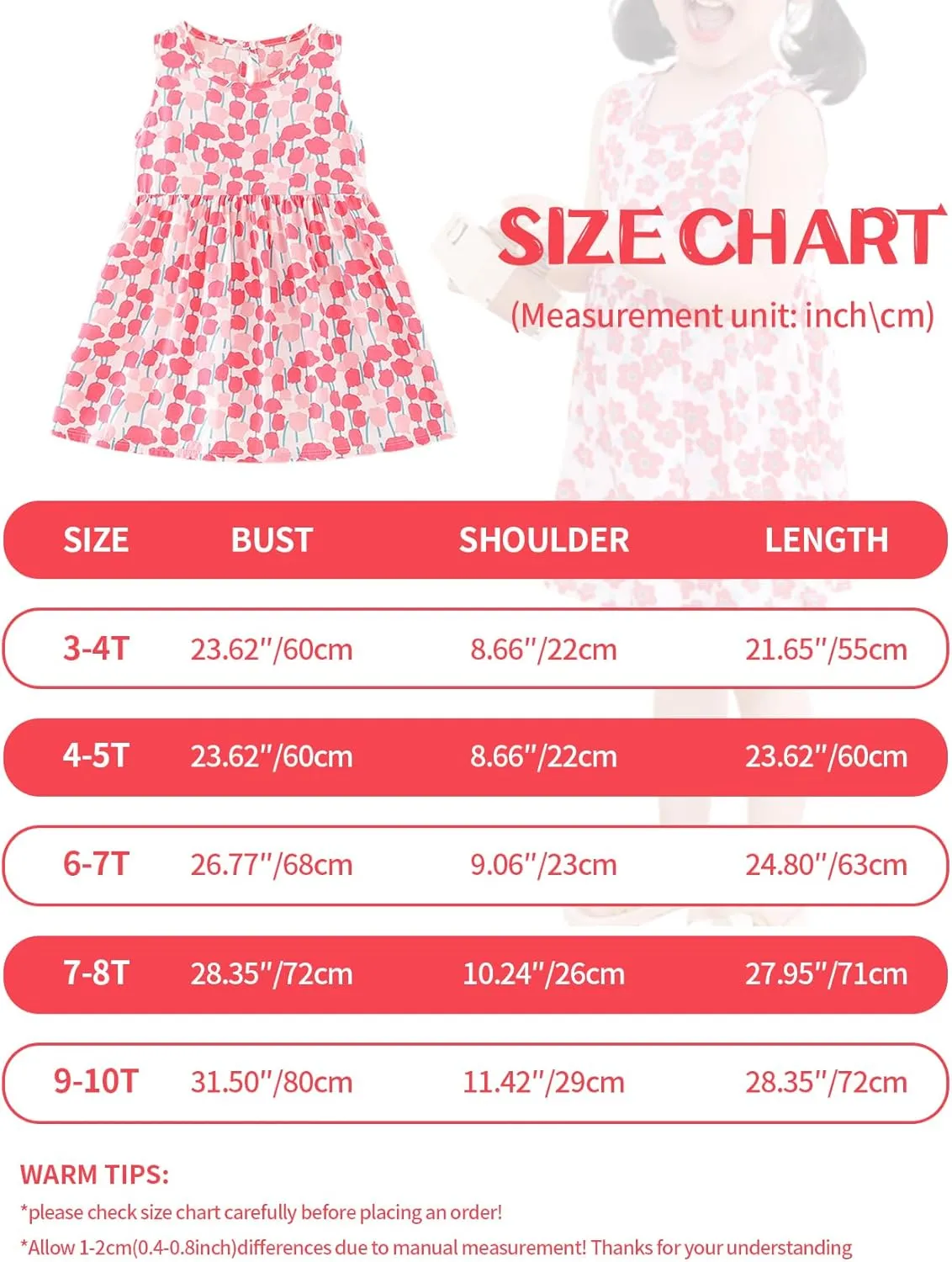Gihuo Girls Floral Print Summer Dress Sleeveless Beach Sundress Toddler Casual Playwear Ruffle Hawaiian Dresses