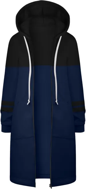 GOFULY Sweatshirt Dresses For Women Lightweight Zip Up Hoodies Fleece Fall Long Sleeve Knee Length Tunic Outfits Jackets