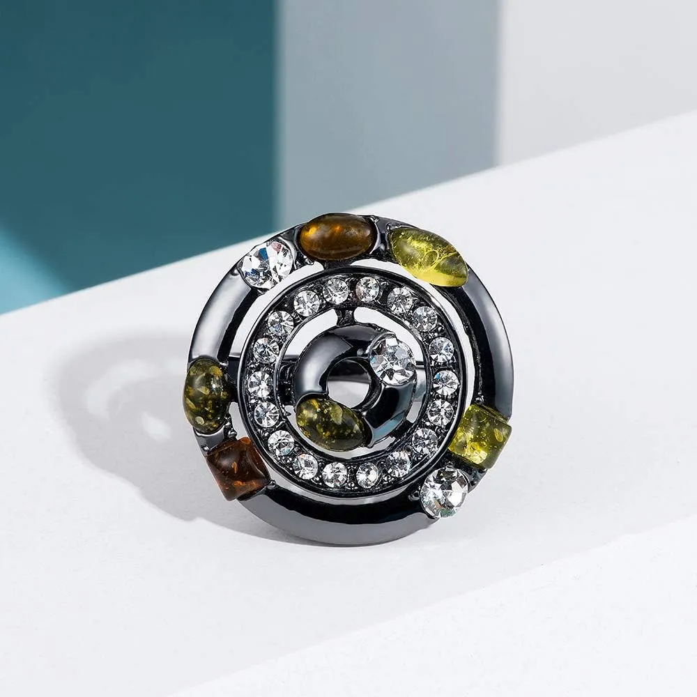 Gold and Silver Statement Rings for Women, Fashion Chunky Band Ring Cocktail Ring Costume Statement Jewelry for Her