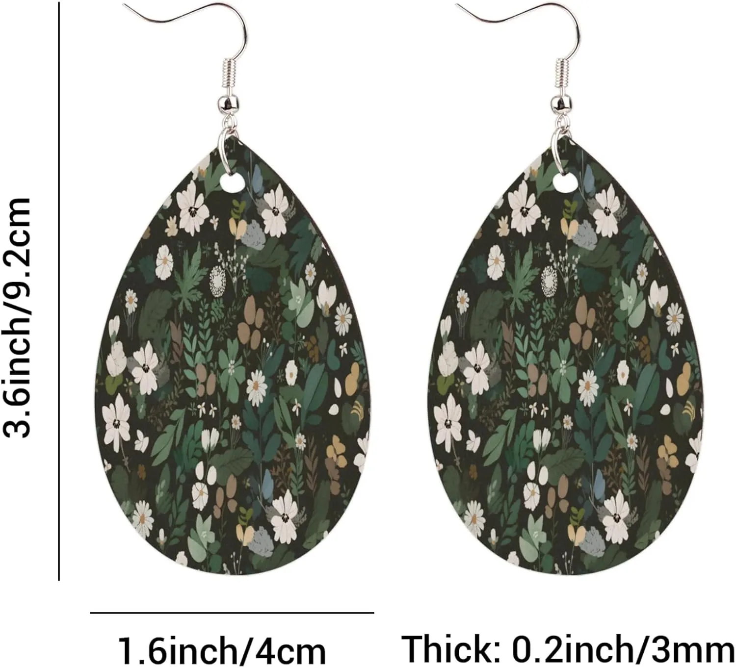 Goldfinch Birds Wooden Teardrop Earrings for Women Lightweight Drop Dangle Handmade Natural Wood Earrings Metal Post Retro Jewelry Ear Drops Vintage Earring