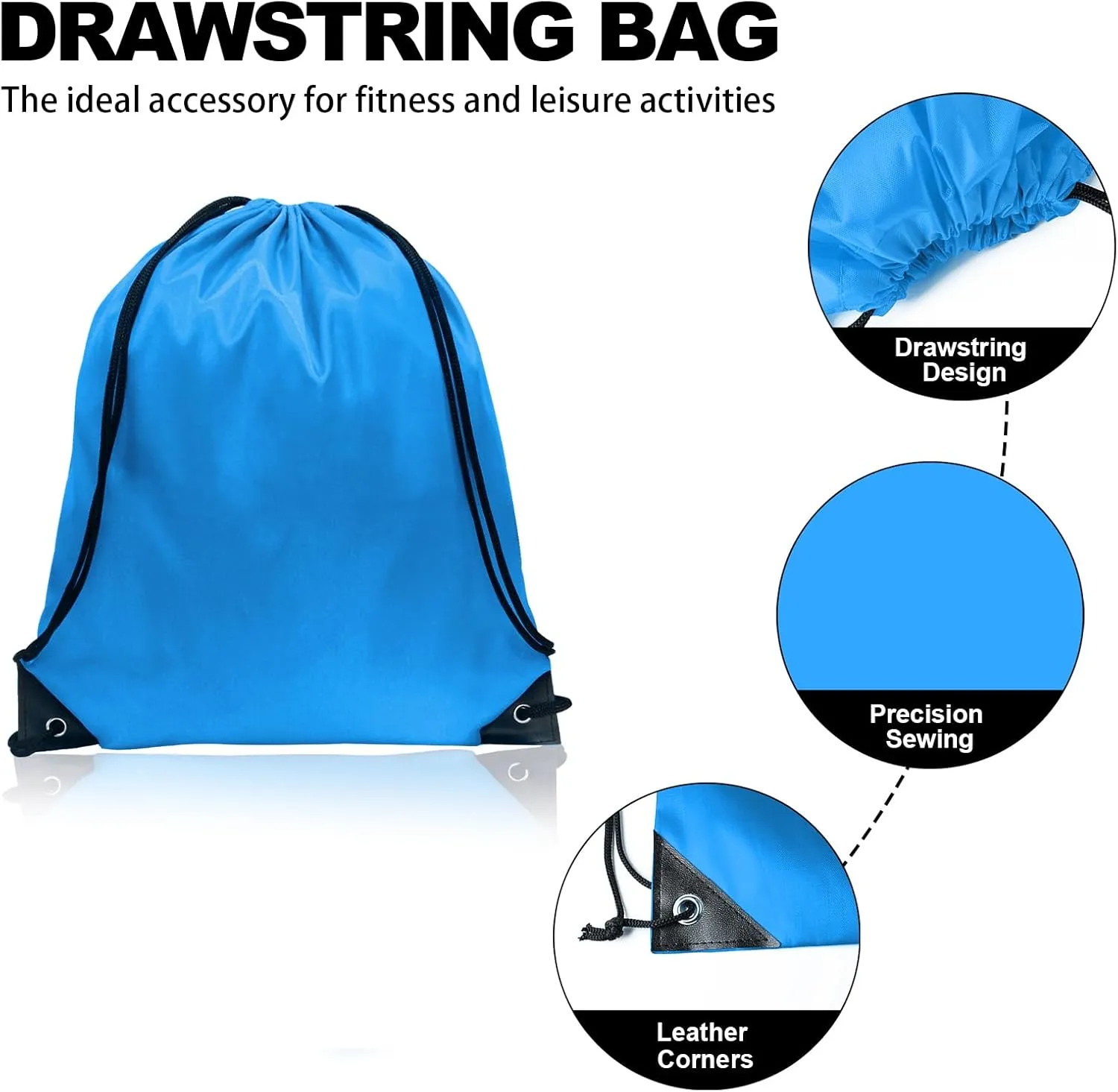 GoodtoU Drawstring Backpacks, Bags Bulk Nylon Backpack Draw String Back Bag Cinch Sack Gym Bag for Sport, Traveling, Team (20 Colors, 20Pcs)