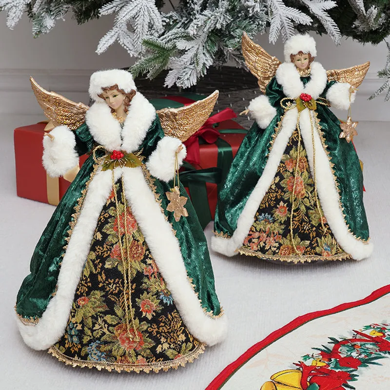 Green Queen Doll Ornaments Christmas Decor Supplies A6365423 6365422 6365421