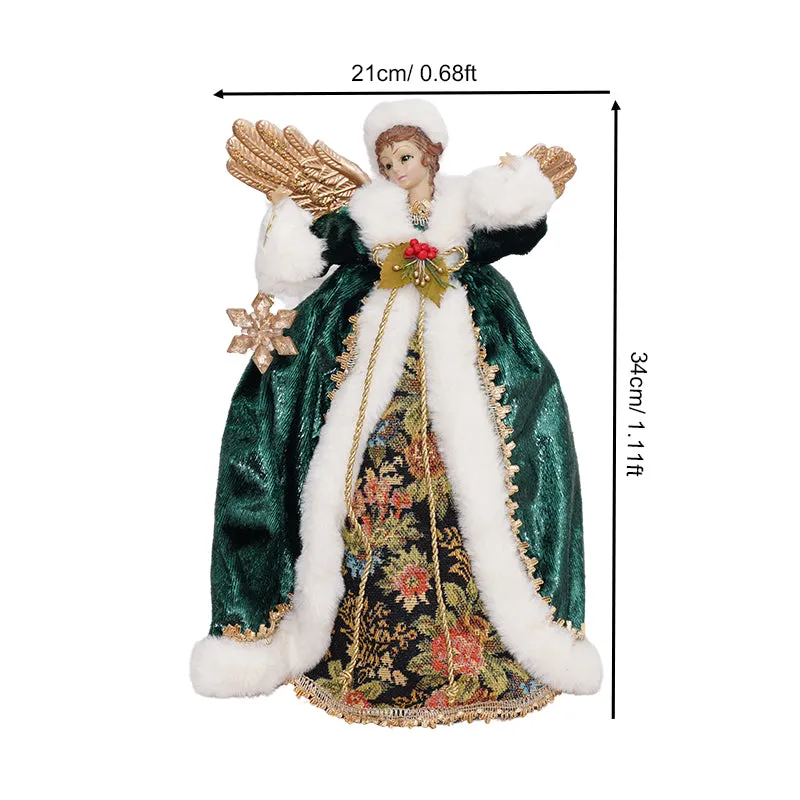 Green Queen Doll Ornaments Christmas Decor Supplies A6365423 6365422 6365421