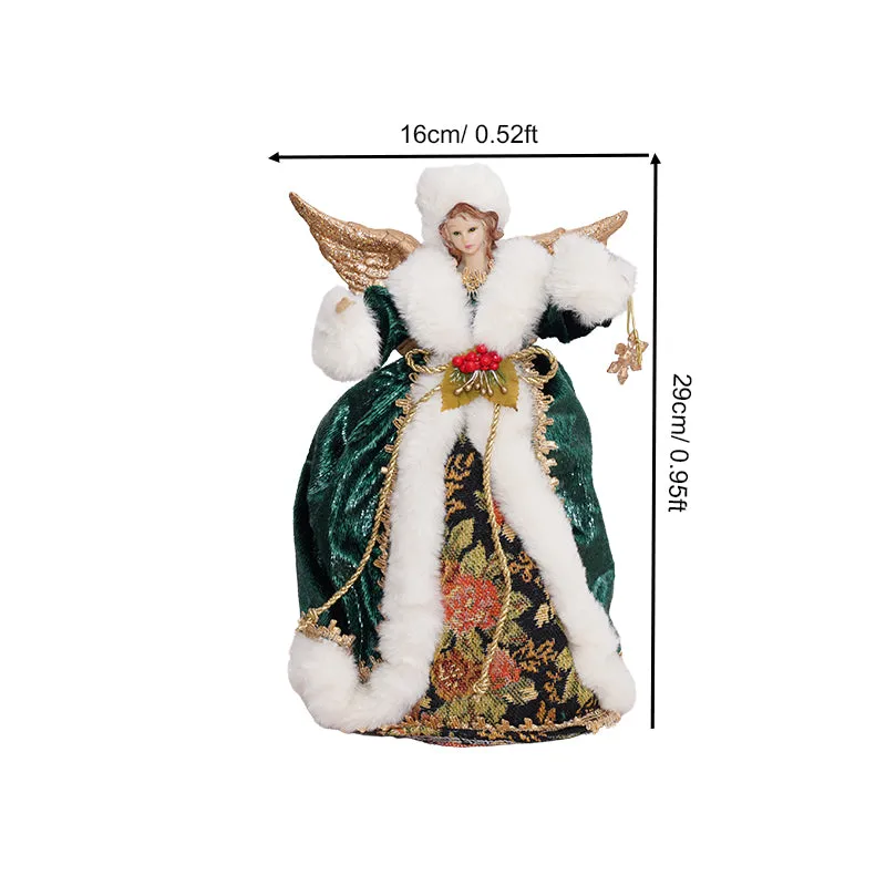 Green Queen Doll Ornaments Christmas Decor Supplies A6365423 6365422 6365421