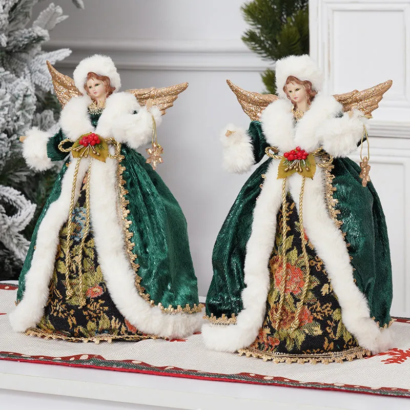 Green Queen Doll Ornaments Christmas Decor Supplies A6365423 6365422 6365421