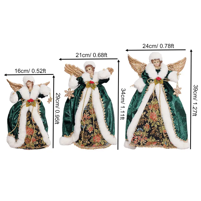 Green Queen Doll Ornaments Christmas Decor Supplies A6365423 6365422 6365421