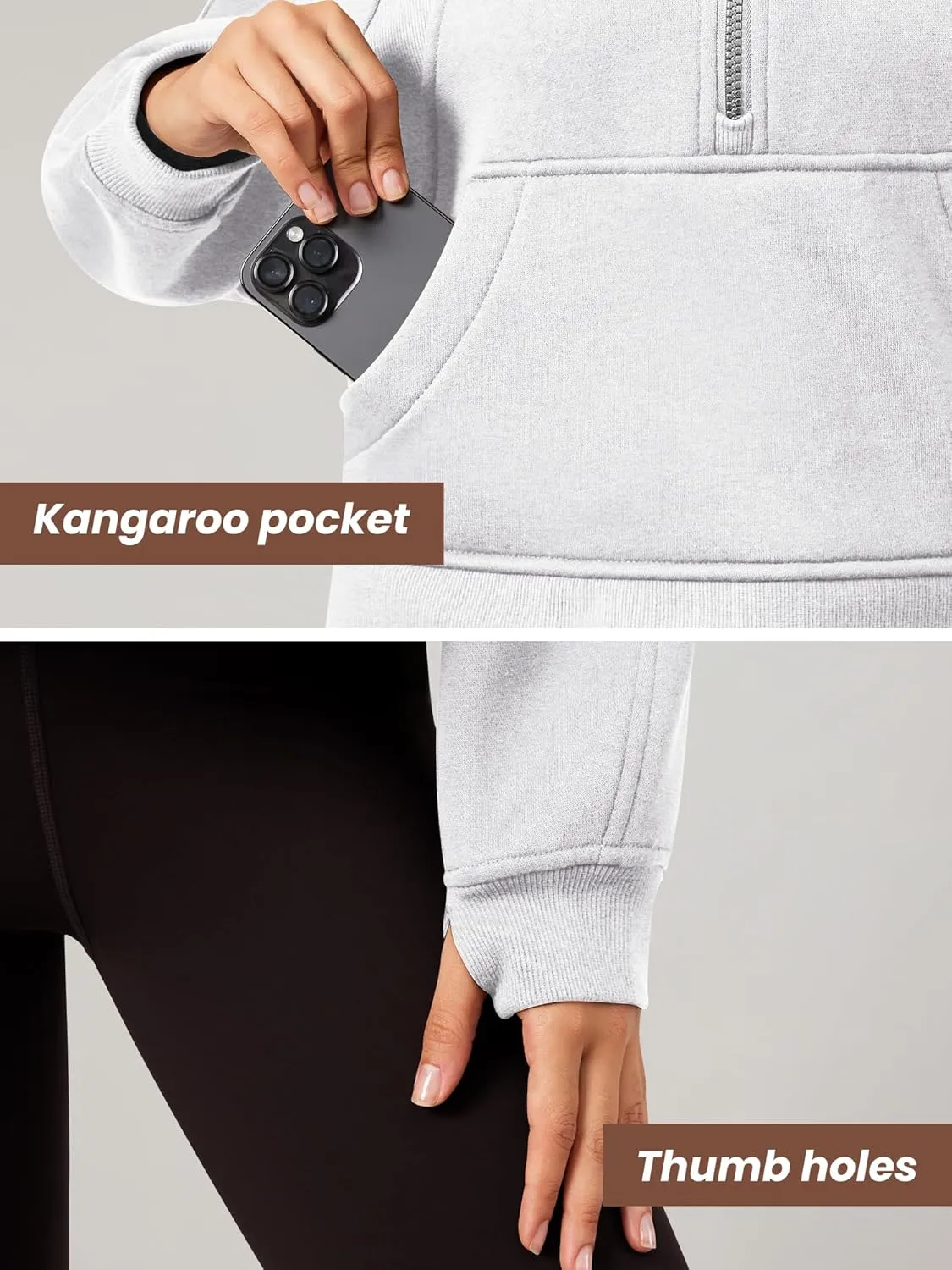 GYM RAINBOW Womens Oversized Zip Up Hoodie Cropped Hooded Sweatshirts Pullover Sweaters Full Zip Fleece Jacket