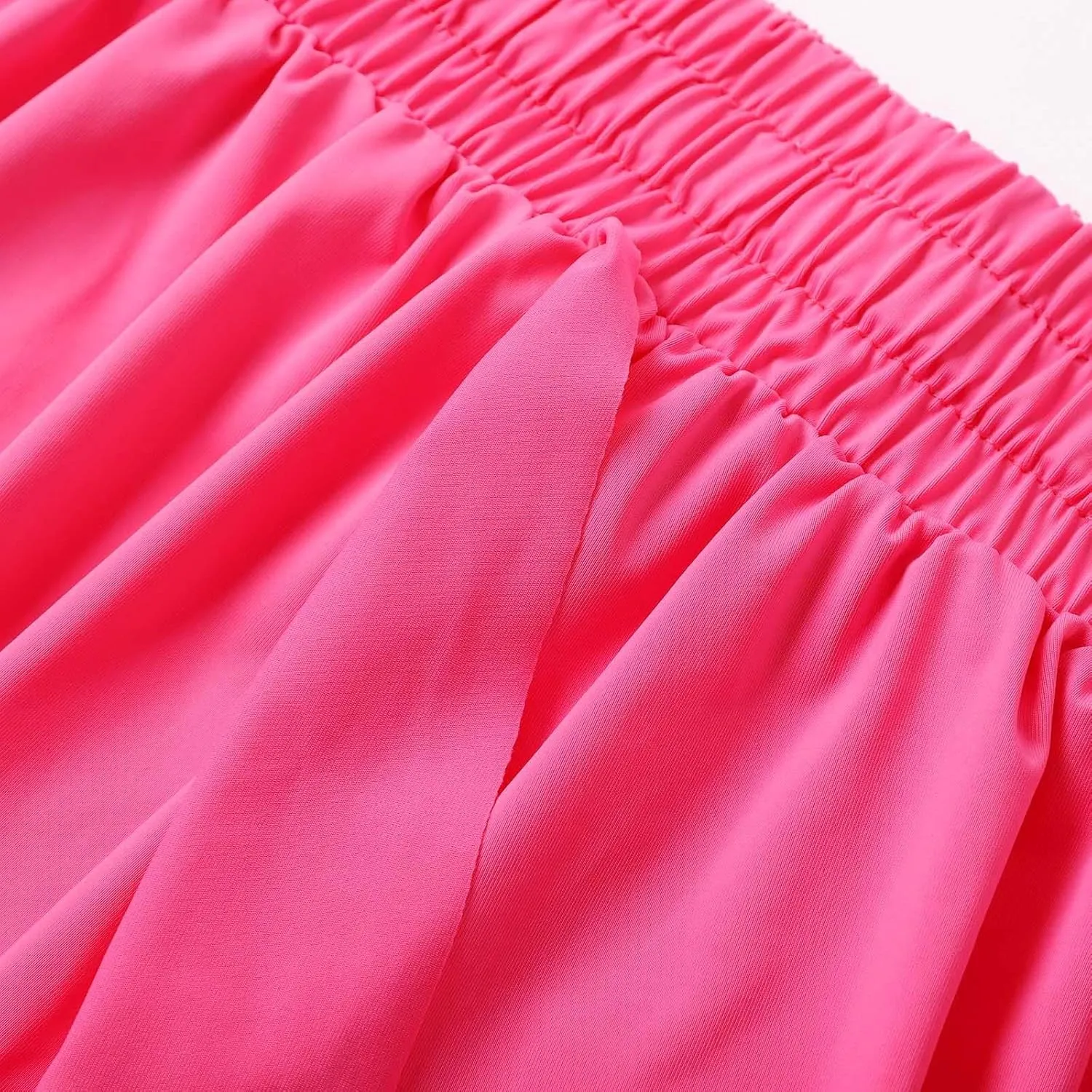 Gym Yoga Skorts for Women 2 in 1 Athletic Workout Tennis Skirt Shorts Stretch Drawstring Flowy Sport Running Shorts