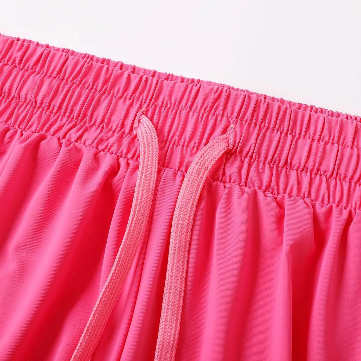 Gym Yoga Skorts for Women 2 in 1 Athletic Workout Tennis Skirt Shorts Stretch Drawstring Flowy Sport Running Shorts