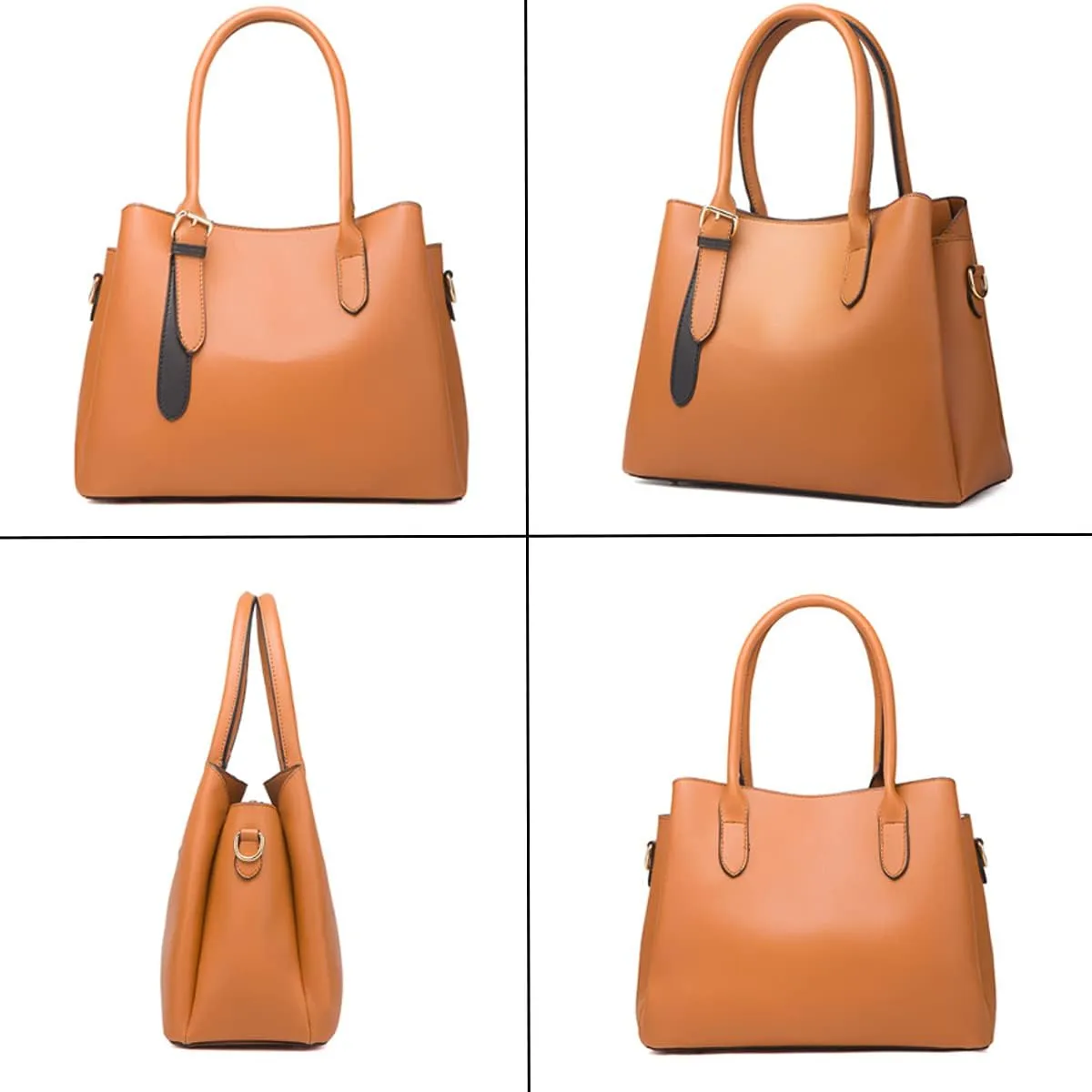 Handbag for Women Fashion Shoulder Bags Tote Crossbody Satchel Purse 3 Pieces Set, Red