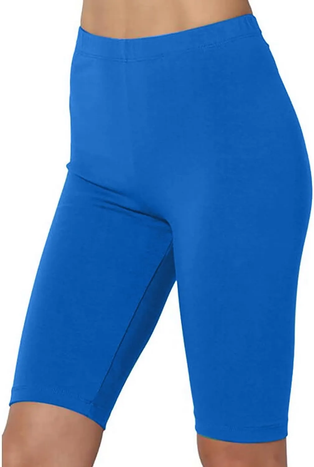 HGps8w Women's Biker Shorts High Waisted Soft Bermuda Shorts Stretch Tummy Control Yoga Workout Athletic Gym Booty Shorts