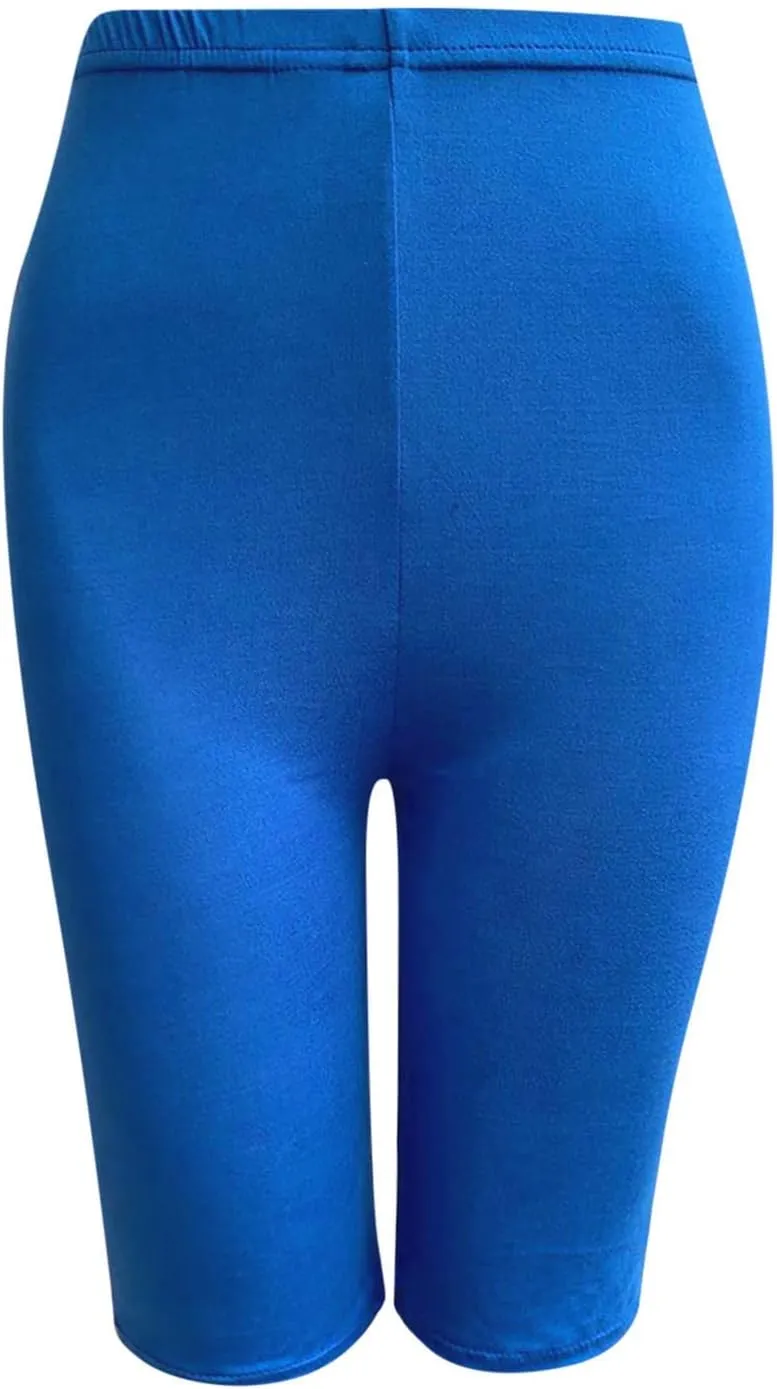 HGps8w Women's Biker Shorts High Waisted Soft Bermuda Shorts Stretch Tummy Control Yoga Workout Athletic Gym Booty Shorts
