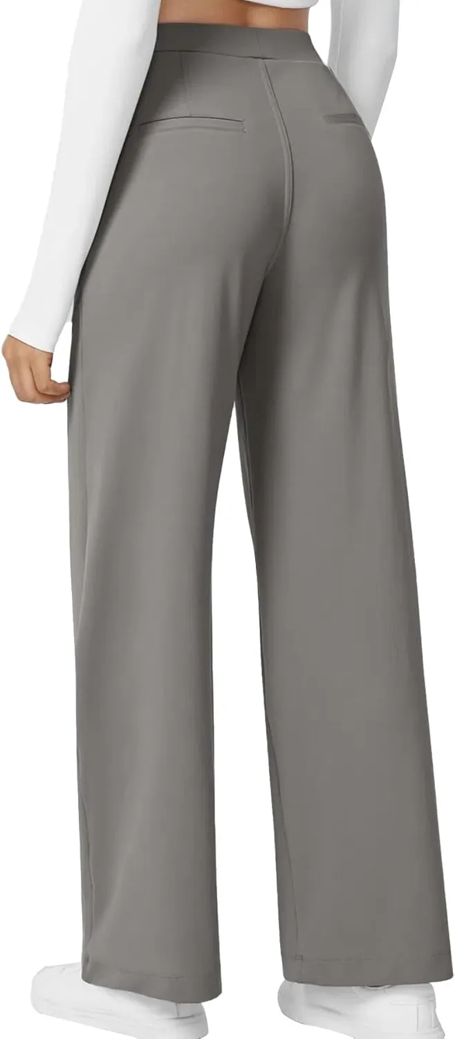 High Waisted Work Pants for Women Business Casual Outfits Office Dress Pants Trousers with Pockets