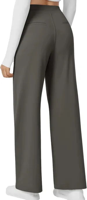 High Waisted Work Pants for Women Business Casual Outfits Office Dress Pants Trousers with Pockets
